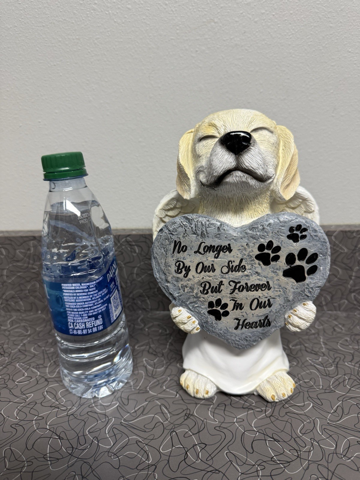 Dog Angel 9” Pet Memory Bereavement Statue “No Longer by Our Side…” New in Box