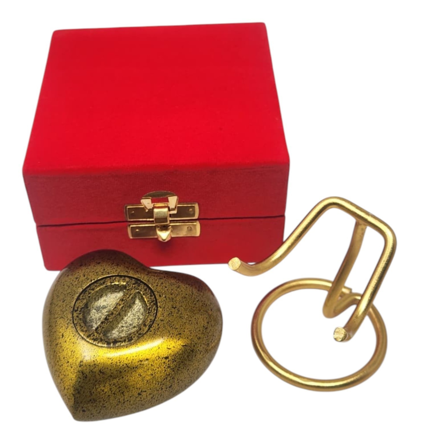 Custom Mini Heart Urn for Ashes Pet Human Keepsake with Stand Velvet Box