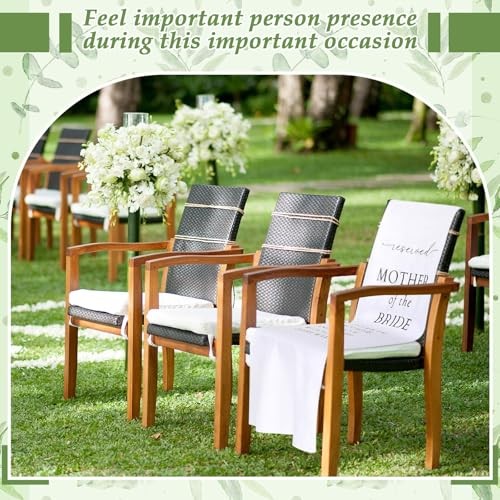 Wedding Memorial Reserved Chair Sign Banner in Loving white Mother of the Bride