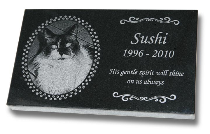 Standard Pet Grave Marker Headstone (Medium 12″ x 7″ x 1″) for Dogs & Cats