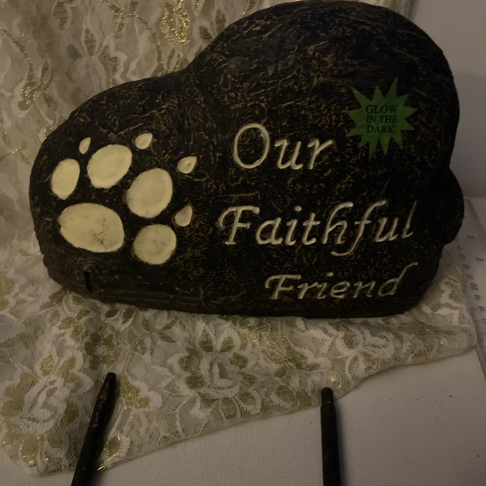 Pet Memorial Stone Pet Memory Glow In The Dark Stone Cat Dog Headstone Garden
