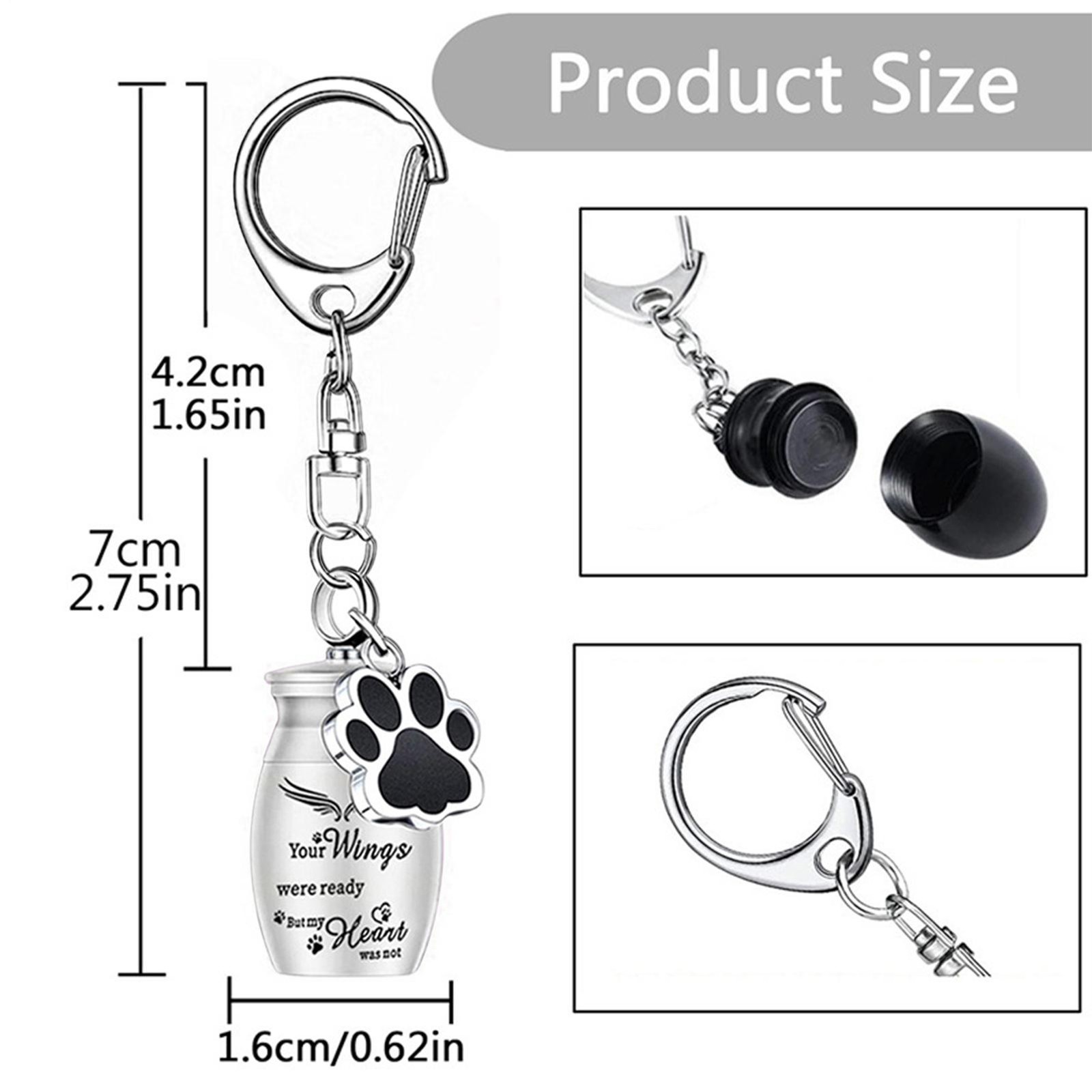 Dog Urn Dog Ashes Urn Aluminum Alloy Memorial Keepsake Perfume Bottle Regular