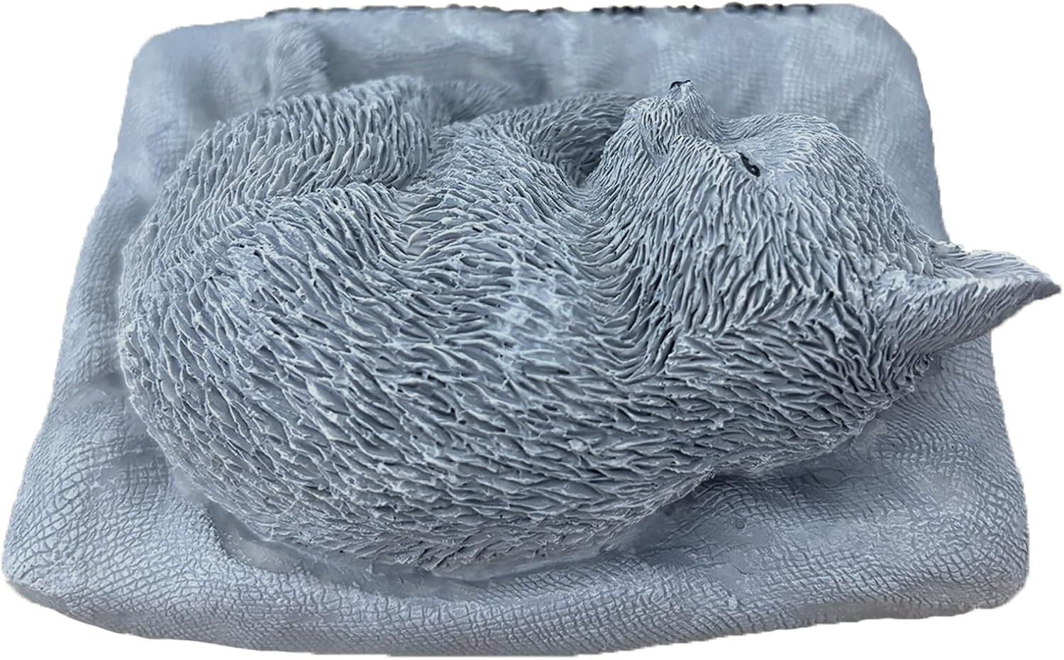 Cat Memorial Stone – Resin Sleeping Cat Statue for Garden & Grave Marker