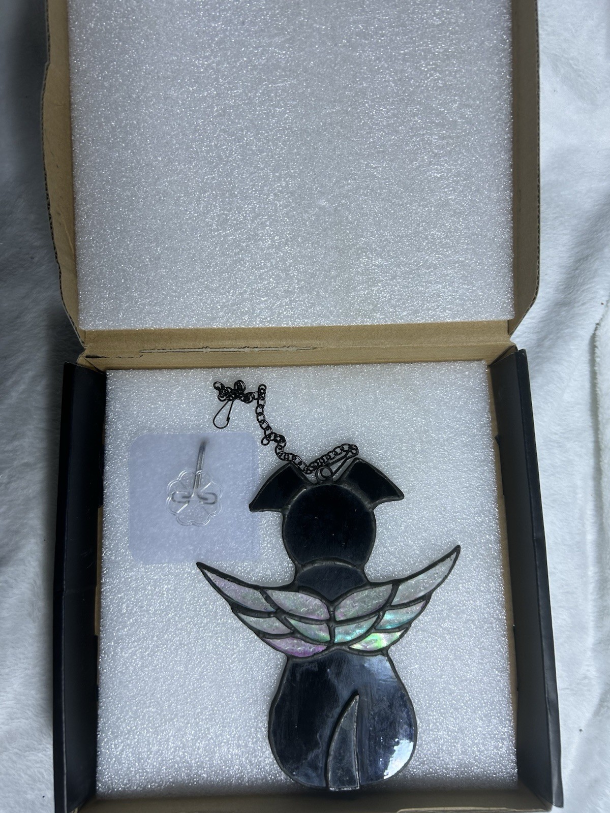 Glitzlamp Pet Memorial Staind Glass Wind Chime New