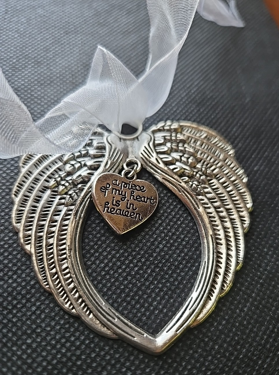 Pet Christmas Ornament Angel Wing Memorial Sympathy Gift Rainbow Bridge Gift X 2