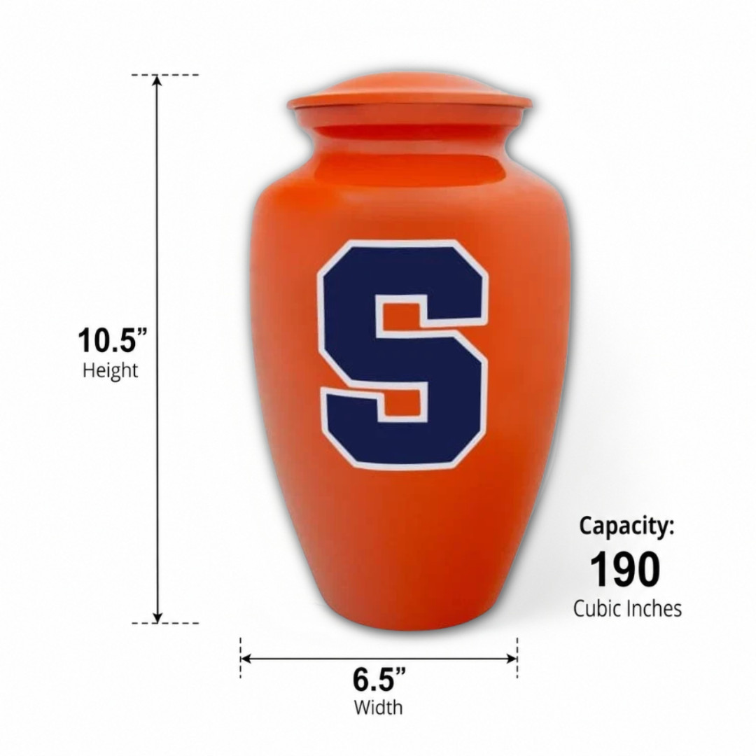 Personalized Syracuse Cremation University Urn for Human Ashes Large Urns w/Bag