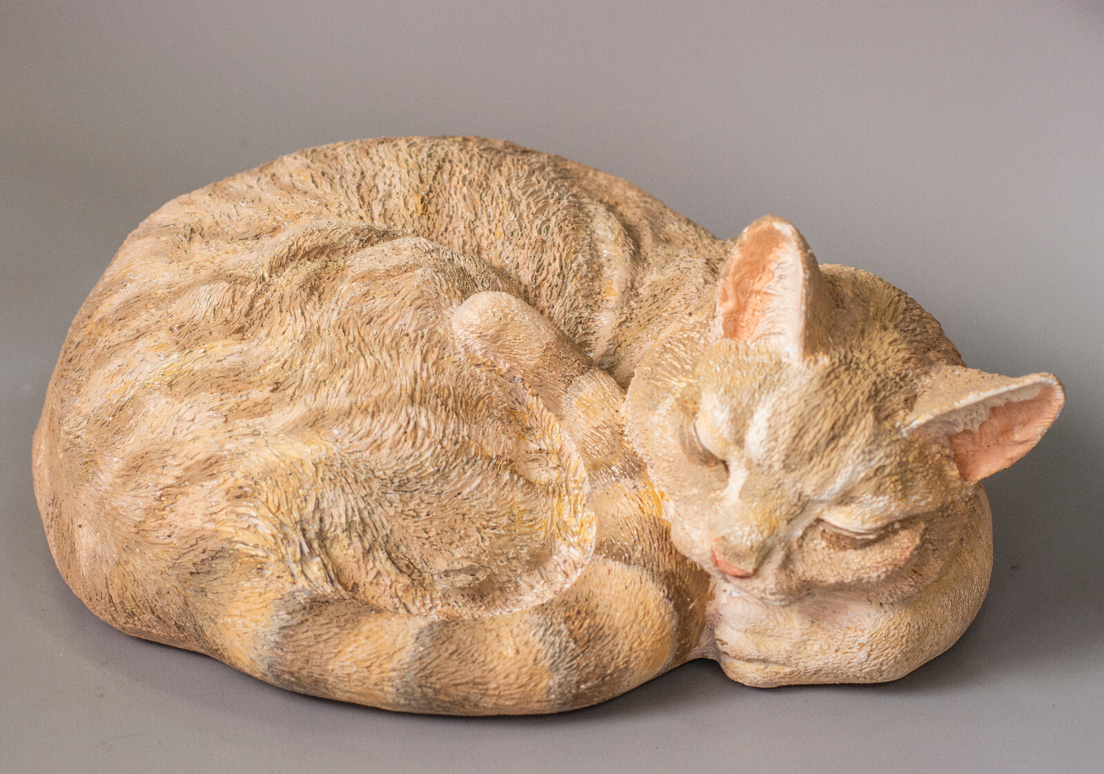 Orange Tabby Cat Urn Memorial Sculpture Pet Ashes Animal Funeral Sympathy Gifts