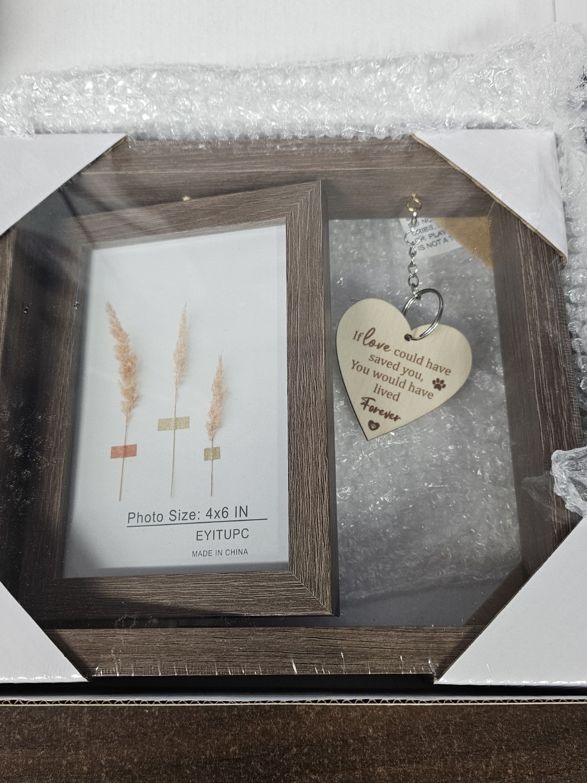 EYITUPC Pet Memorial Remembrance Gift Set 4×6 Rotating Picture Frame