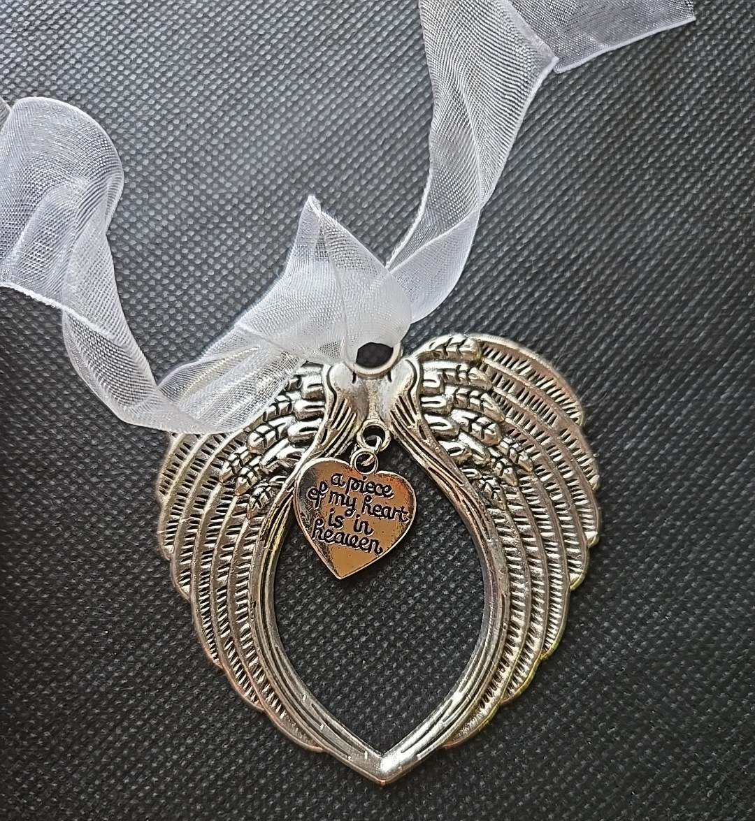 Pet Christmas Ornament Angel Wing Memorial Sympathy Gift Rainbow Bridge Gift X 2