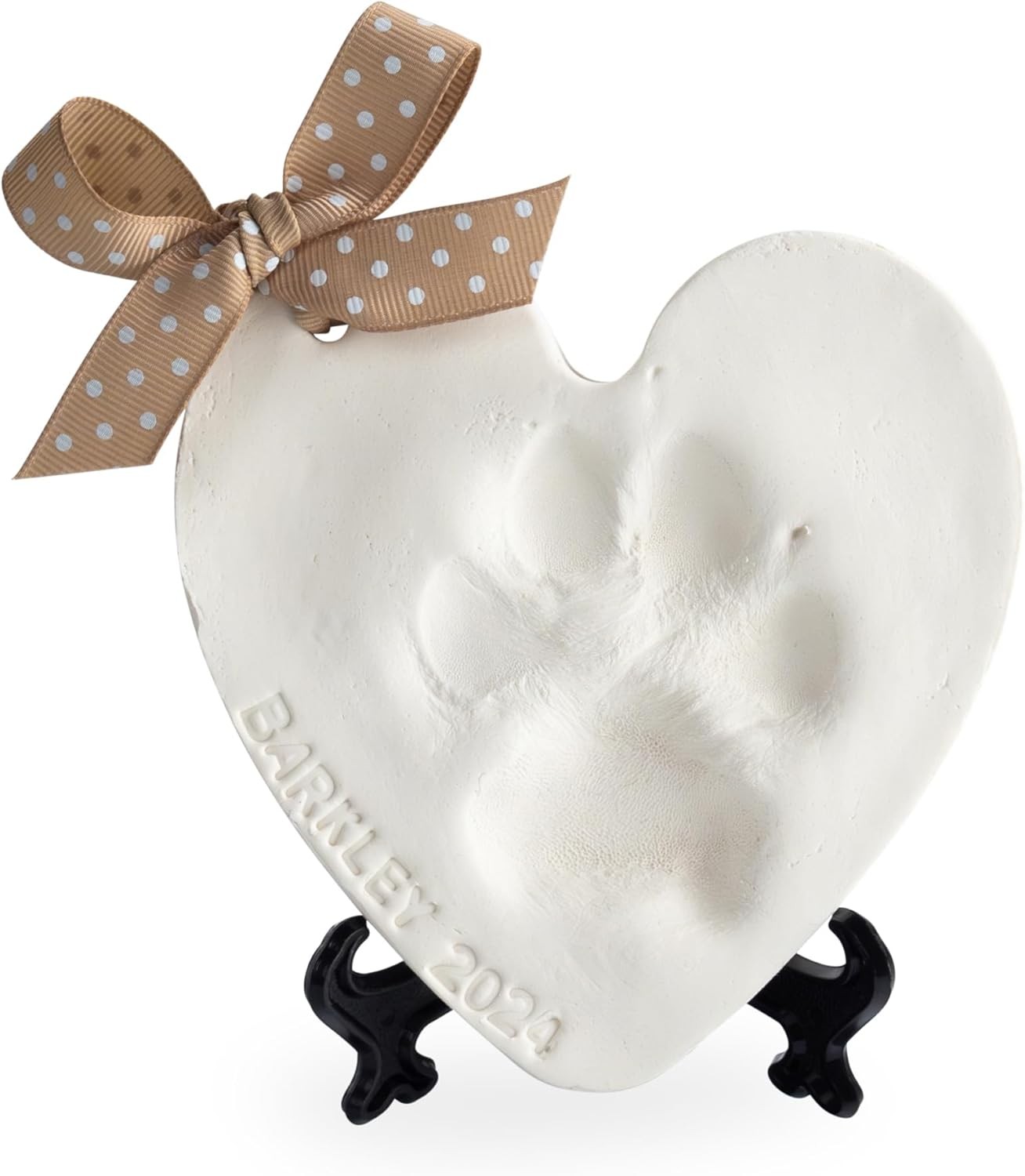Pet Paw Print Impression Kit Makes (2) Dog Keepsake Ornaments, Inkless White