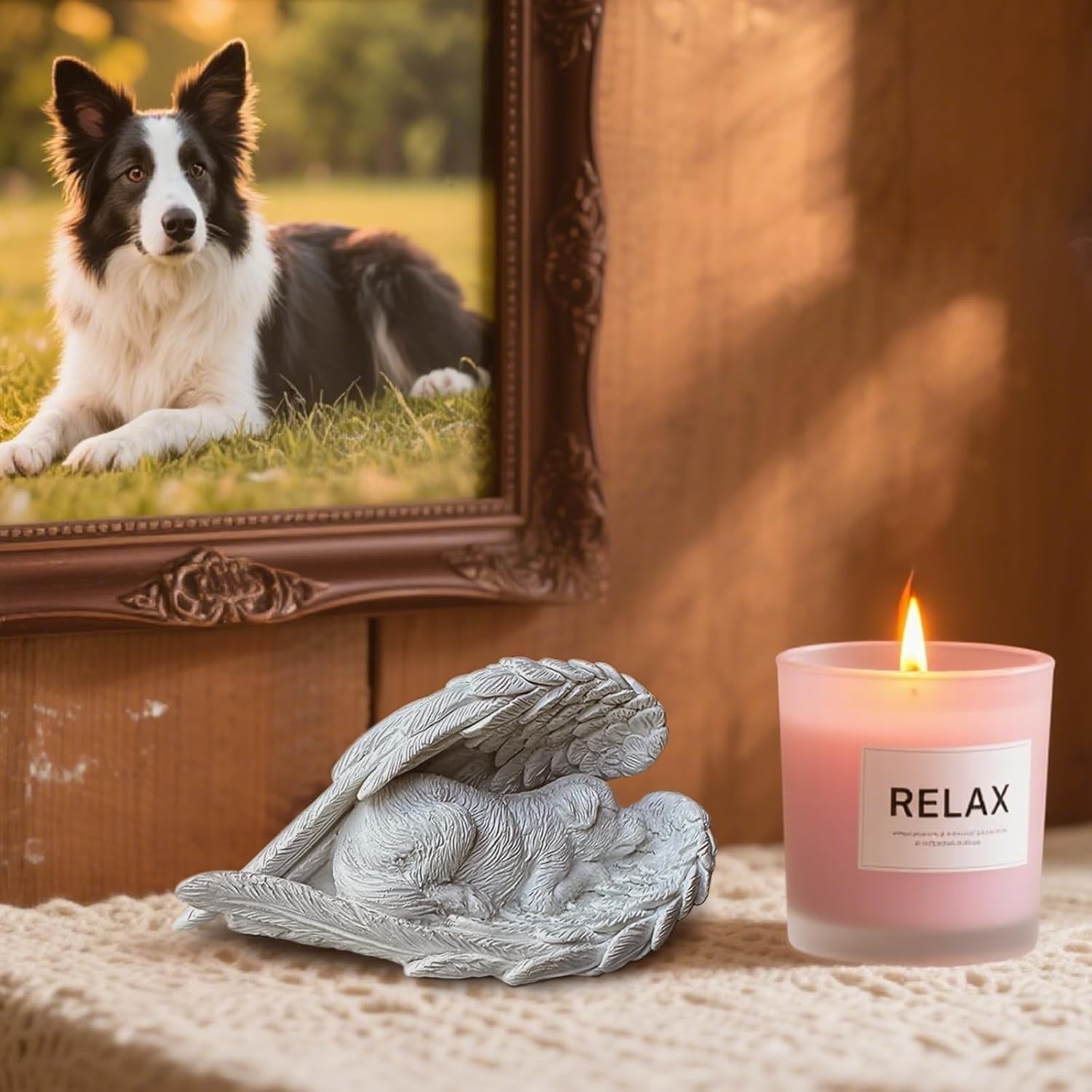Dog Memorial Gifts for Loss of Dog Resin Pet Memorial Statue Guardian Angel