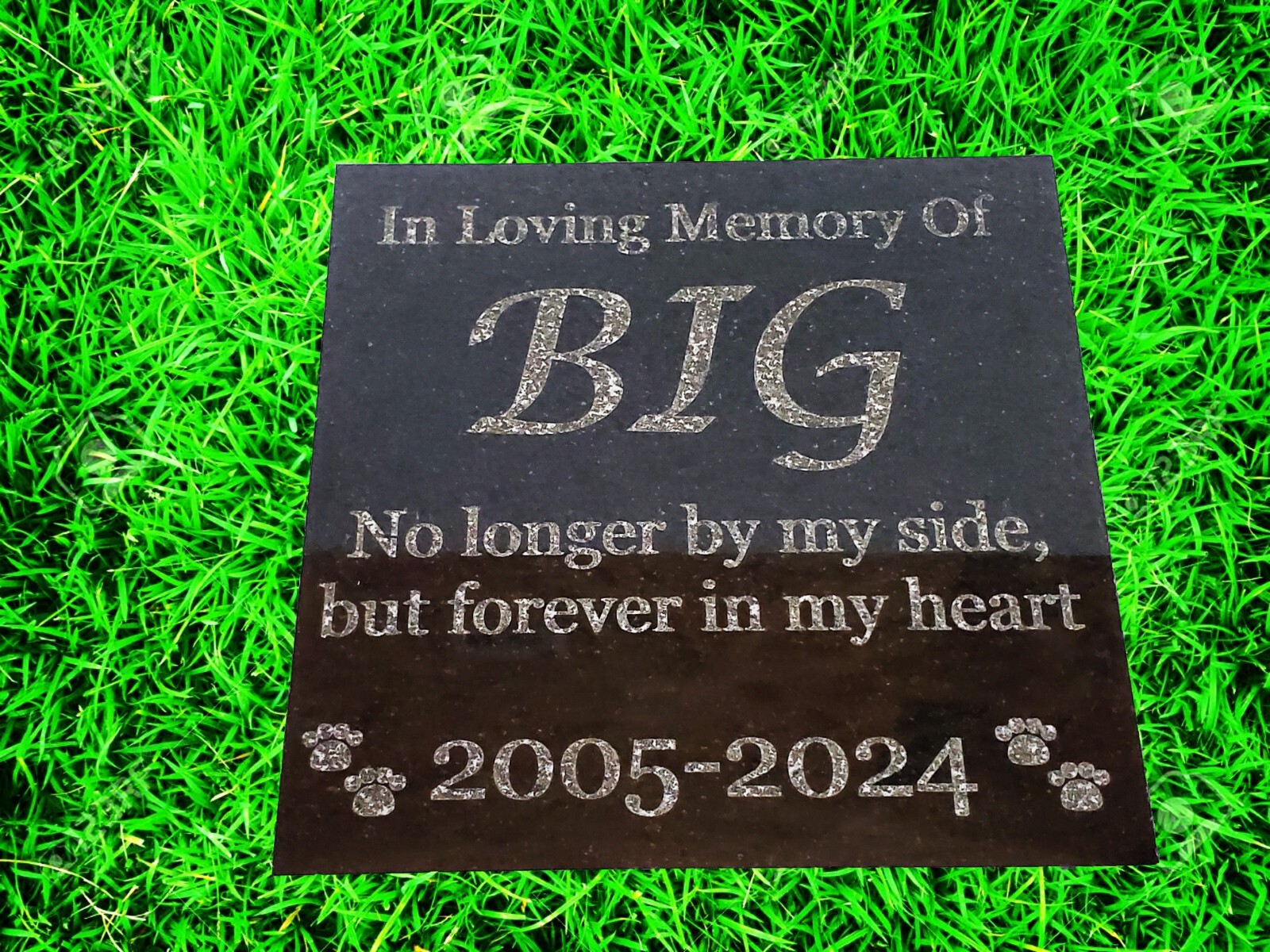 Pet Memorial Grave Stone Garden Marker for Dog or Cat Personlized Headstone d3