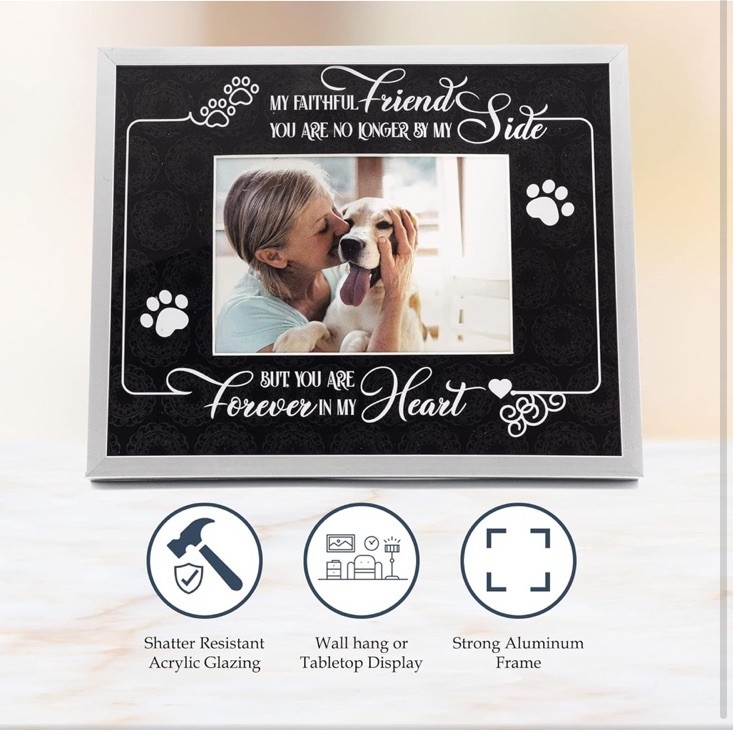 Dog Memorial Gift for Loss of Dog, 8×10 Frame, Holds 4×6 Photo