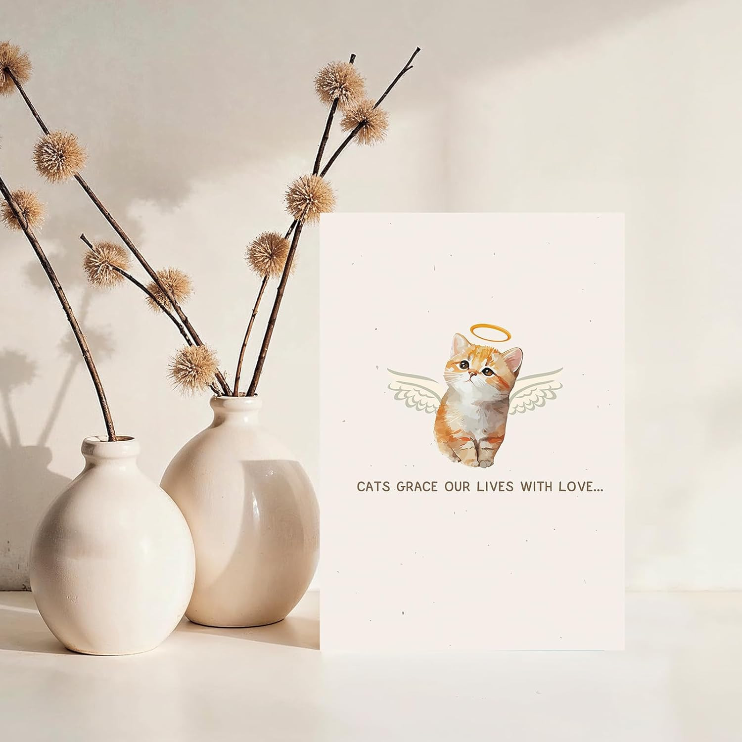 Pet Memorial Gifts for Cats, Loss of Cat Sympathy Card, Kitty Bereavement Sympat