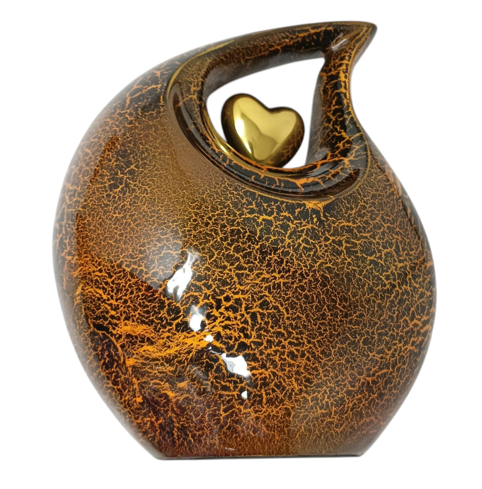 Metal Large Teardrop Cremation Urn 10 Inch for Human Ashes Men & Women Earns