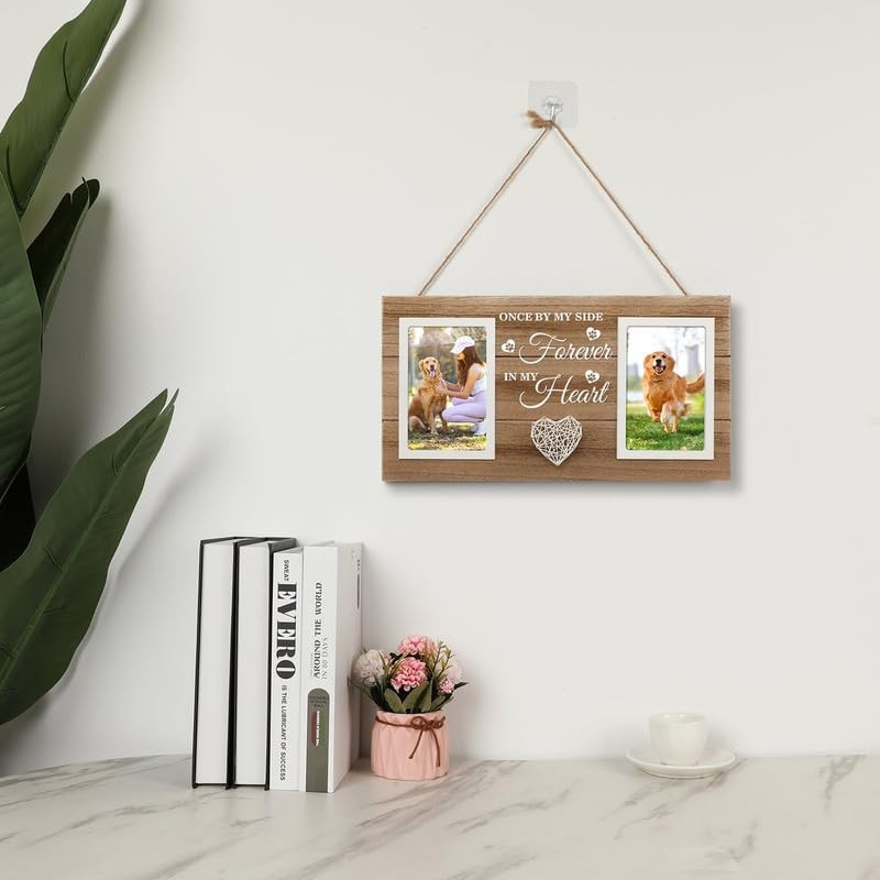Dog Memorial Picture Frame, Pet Dog Memorial Gifts for Loss of Dog, Passed Aw…