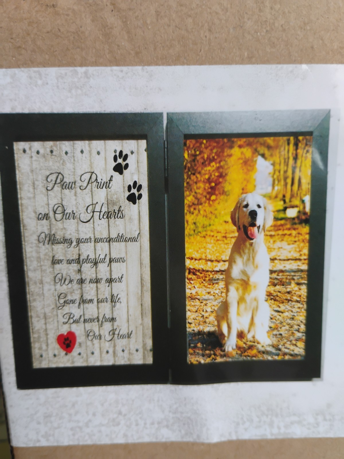 Paw Prints Pet Memorial Picture Frame