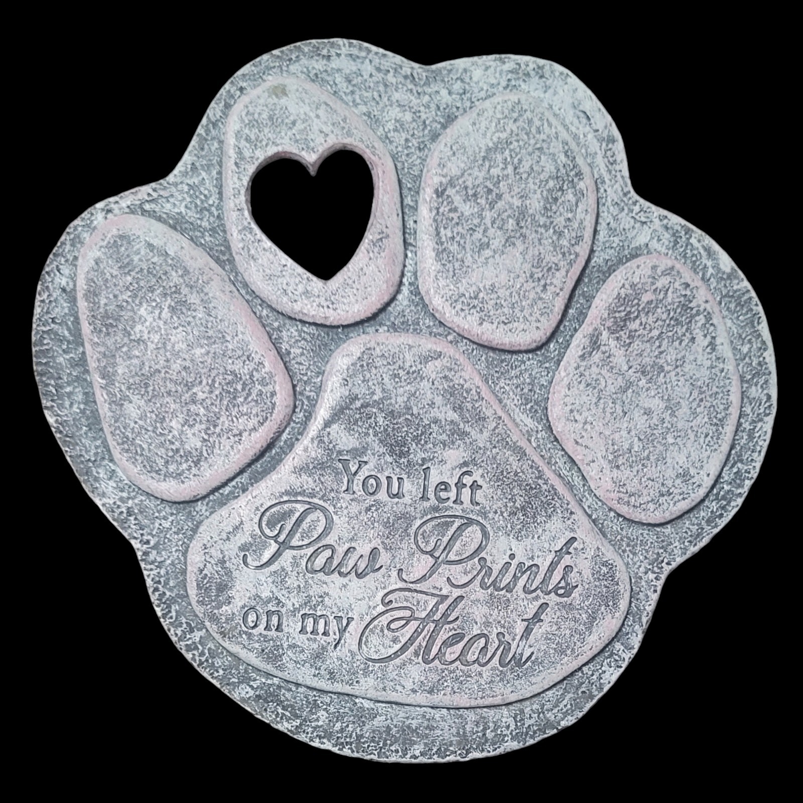 6″ Loss Of A Pet Garden Stone You Left Paw Prints On My Heart – NEW!