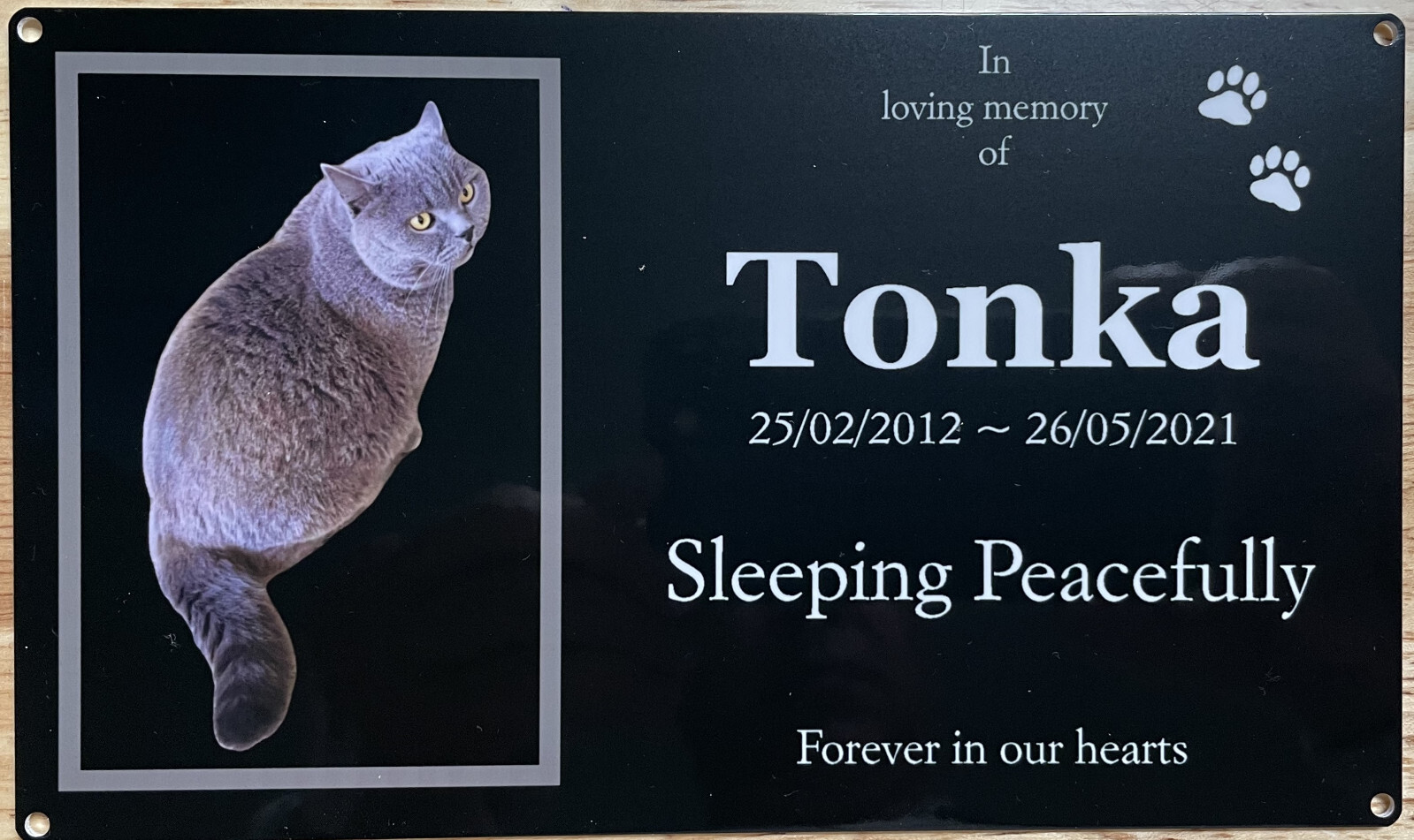 Photo Plaque Personalised Memorial (Duraluxe) 150mm x 100mm