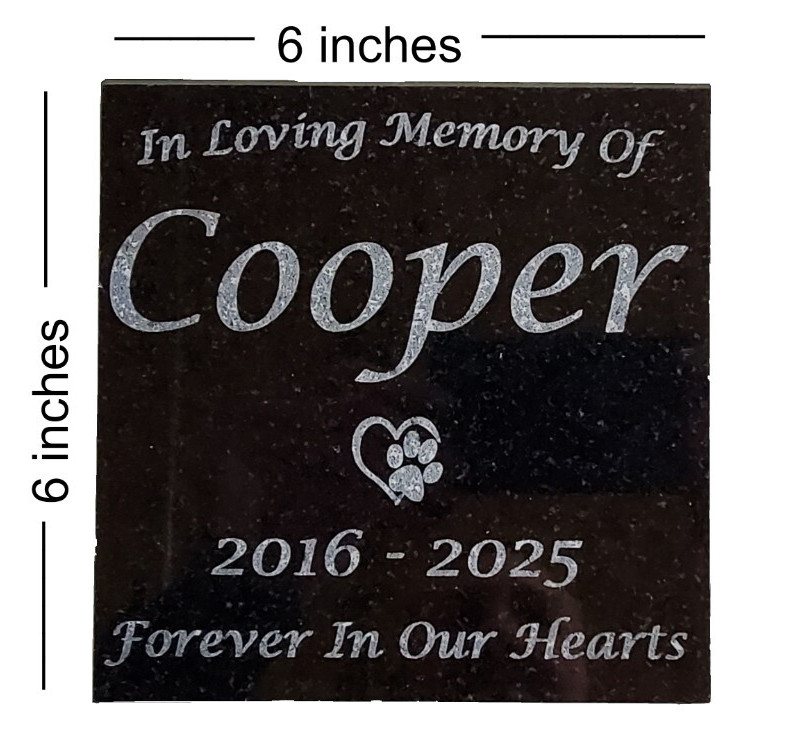 Pet Memorial Granite Stone Engraved Grave Marker Headstone Garden Plaque d5