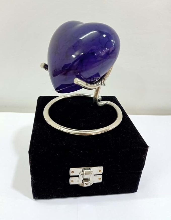 Heart Urn – Small Heart Urn – Purple Shine Mini Urn – Small Urns for Human Ashes