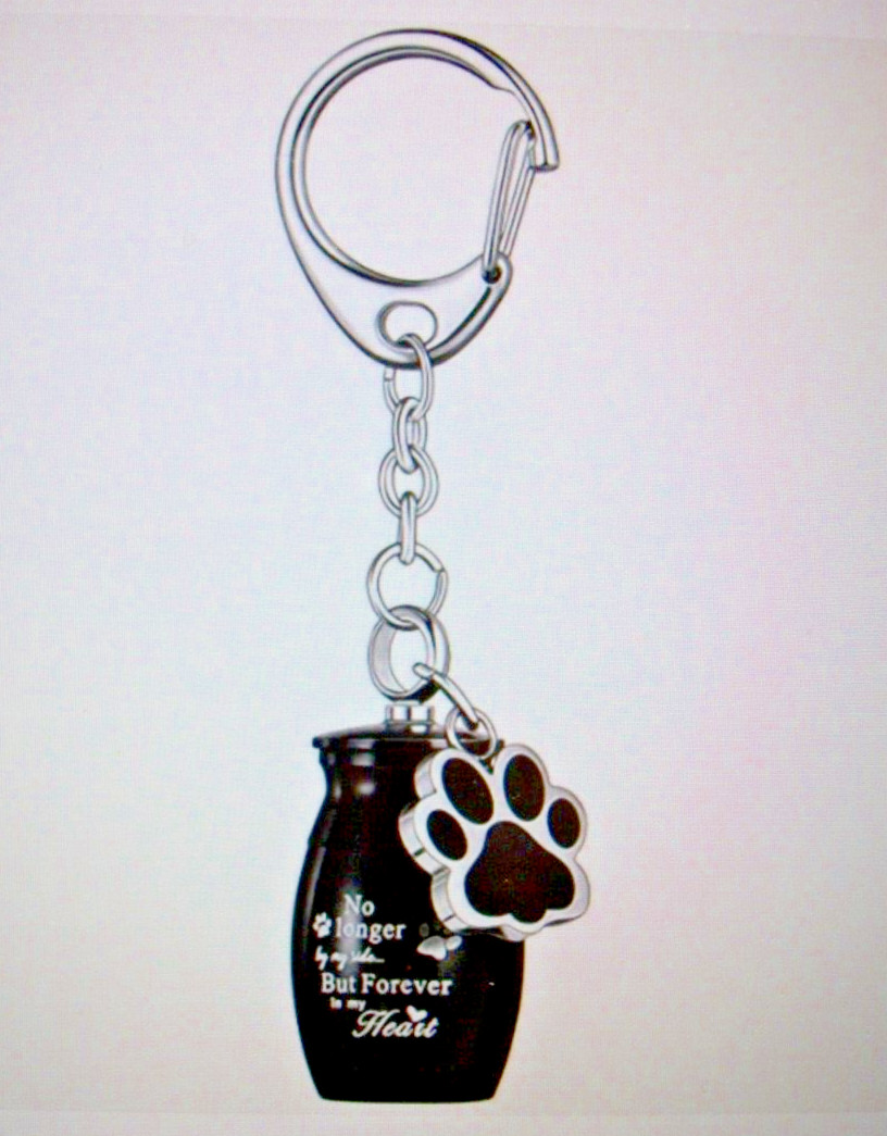 Mini Pet Cremation Urn Keychain/Necklace Pendant Memory Keepsake Dog Cat Tribute