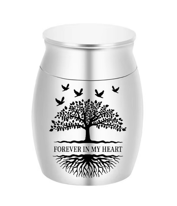 3*4cm Urn Jar Cremation Mini Ash Holder Metal Memorial Gift Keepsake Pet Human