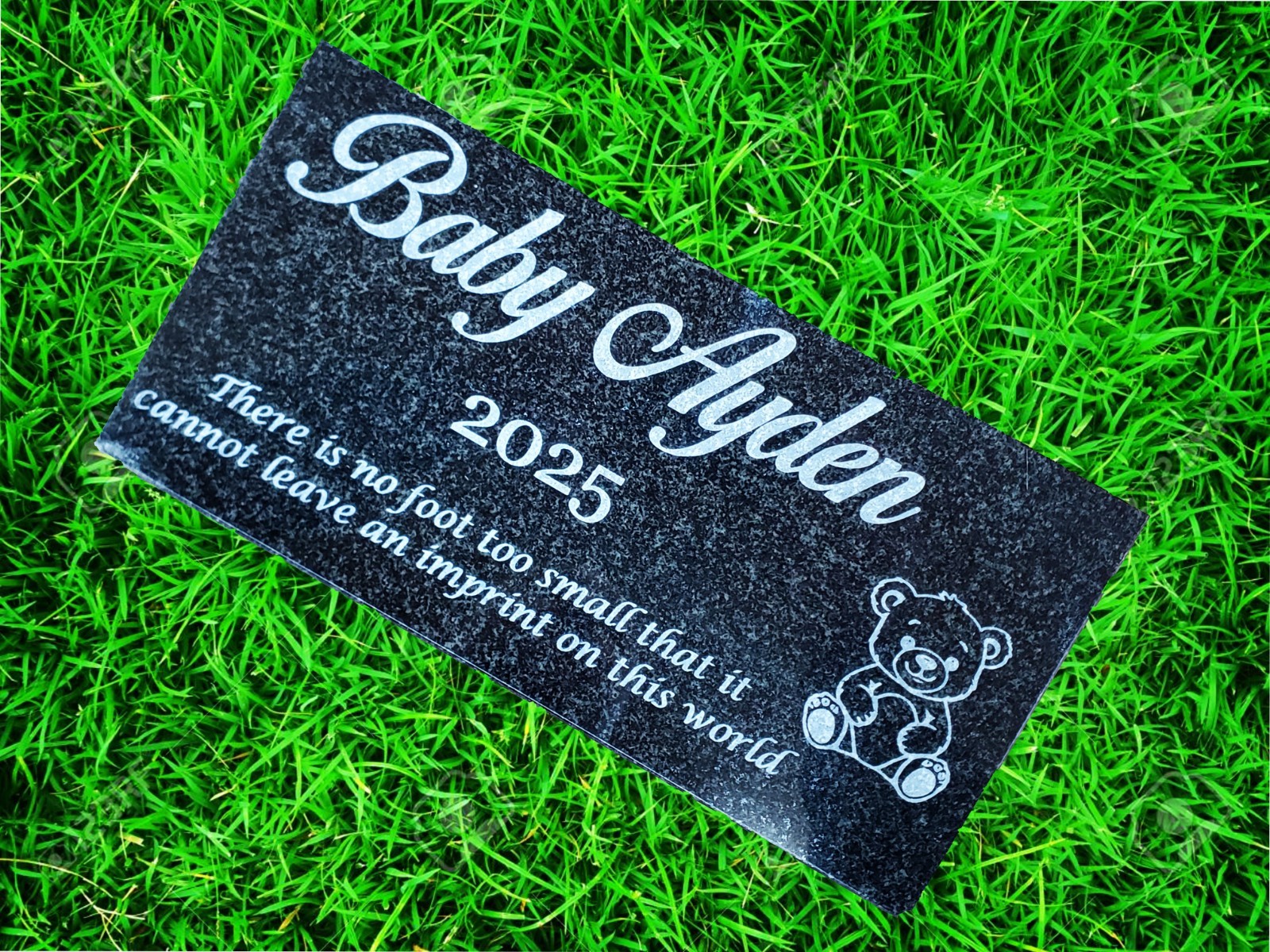 Custom Baby Grave Marker Custom Infant Headstone Child Garden Memorial Stone t15