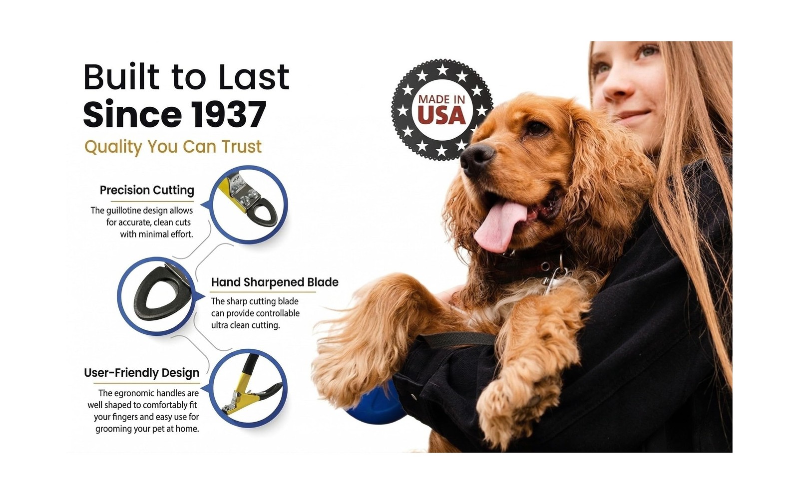 Resco Deluxe Dog Nail Clippers for Large Dogs – Professional USA-Ma… Fast Ship