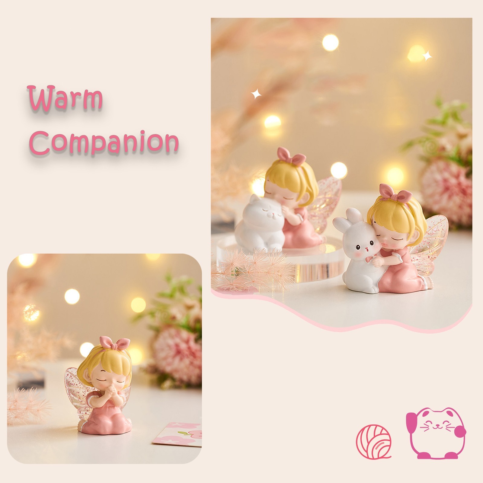 Pet Hair Memorial DIY Kit, Glass Keepsake & Paired with a Resin Angel Figurine