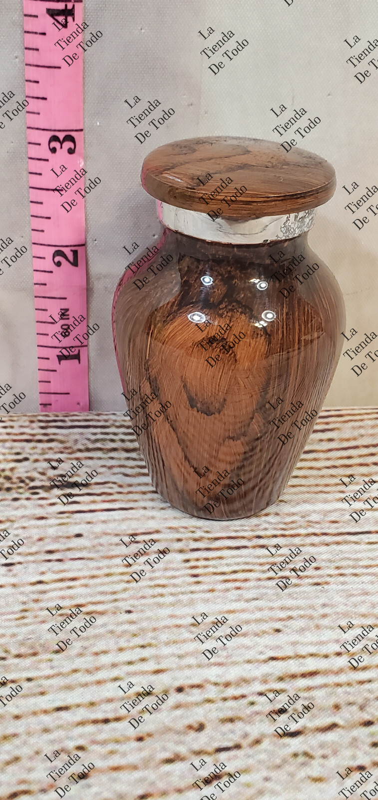 Aluminum Small Urn wood grain style paint elegant for Humas pet dog chihuhua