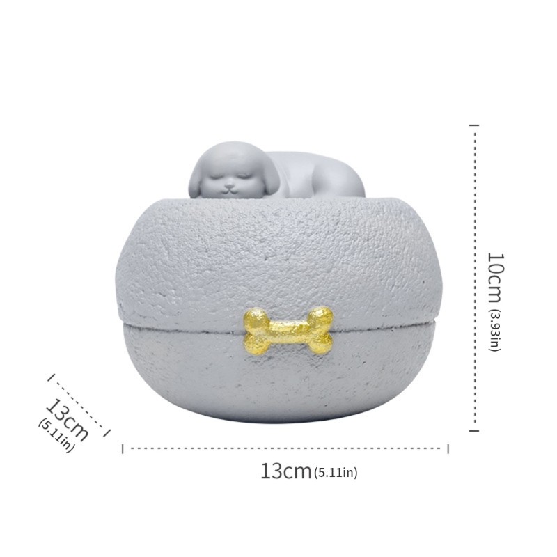Elegant Pet Memorial Urn For Dog Cats Ashes Storage Resin Keepsakes Container
