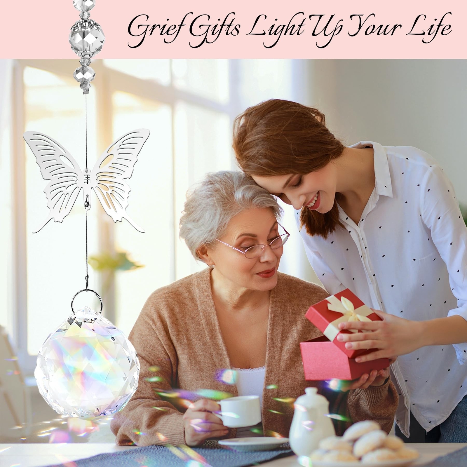 Modern Memorial Gifts: Unique Bereavement Ideas – 40mm Crystal Ball Suncatche…