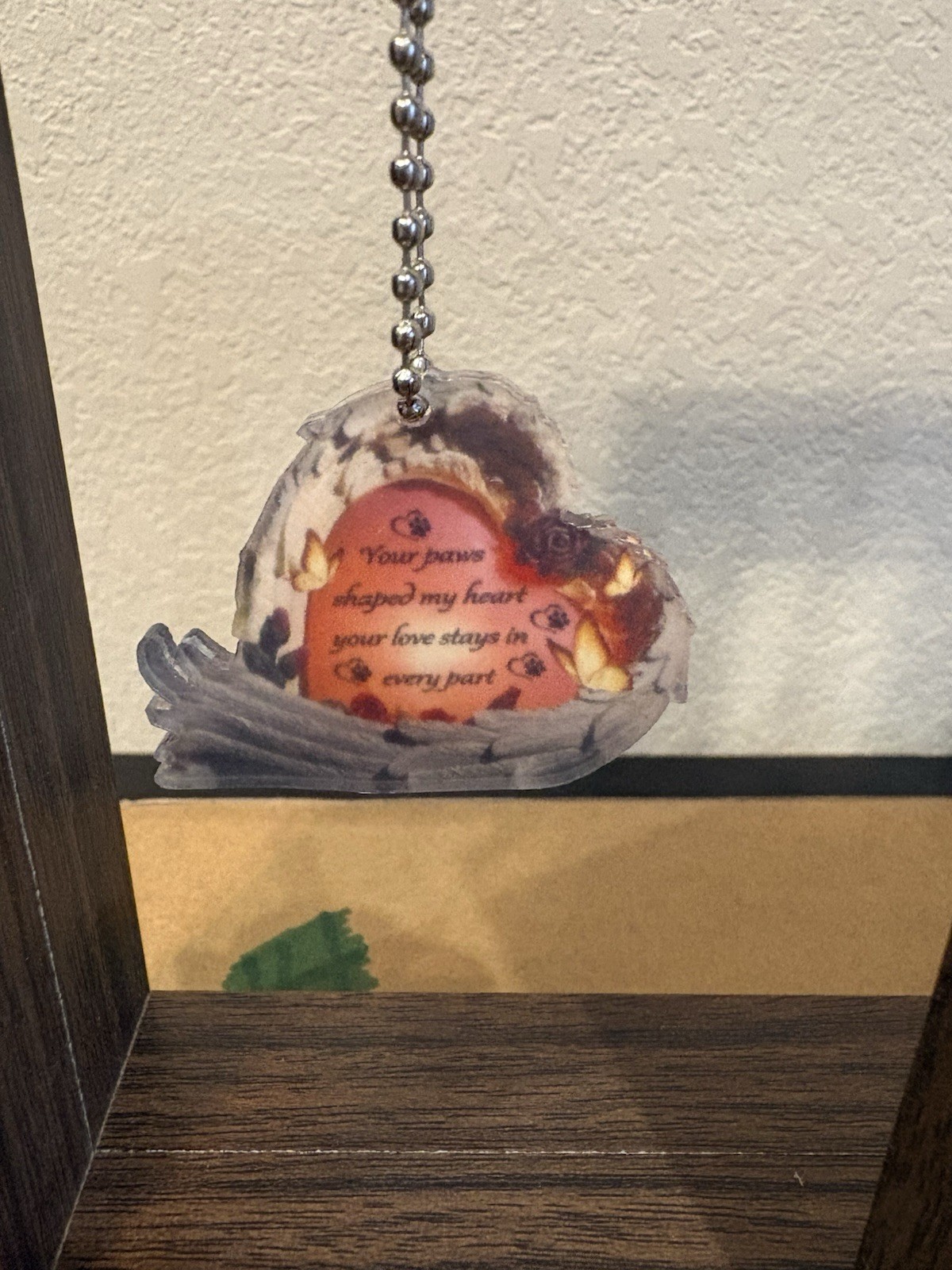 Pet Memorial Tabletop Floating/Swivel Frame With Candle, Bell, Charm 11” X 8”