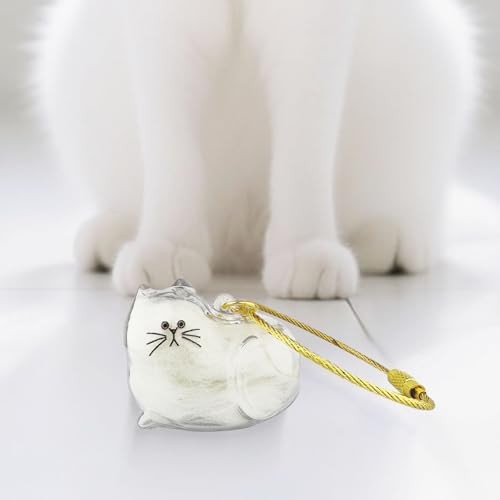 Cat Hair Keychain, 2Pcs Cat Hair Storage Bottle，Pet Fur Keepsake,Pet Hair