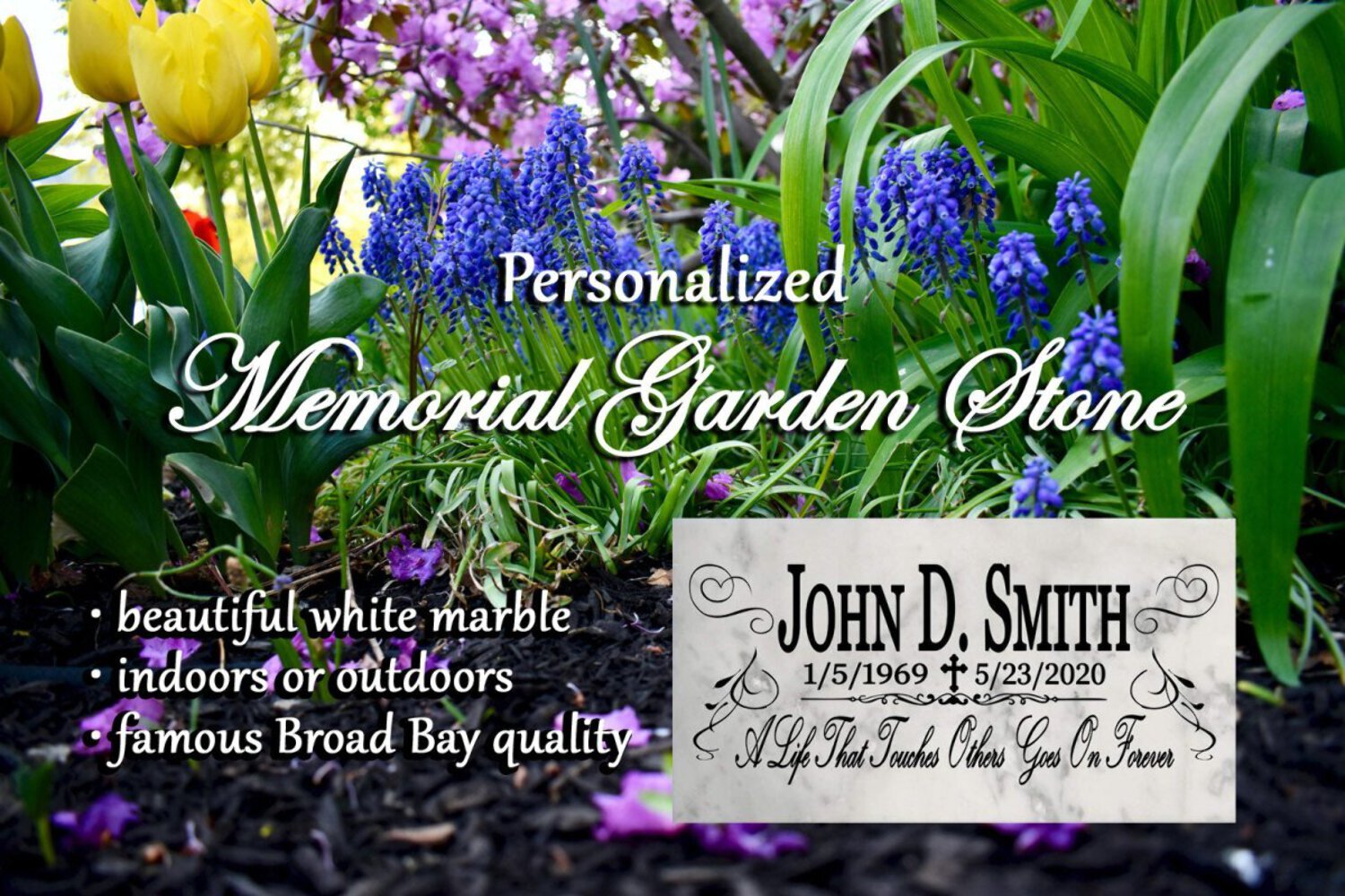 Personalized Loved One Memorial Stone Indoor or Outdoor Garden Gift