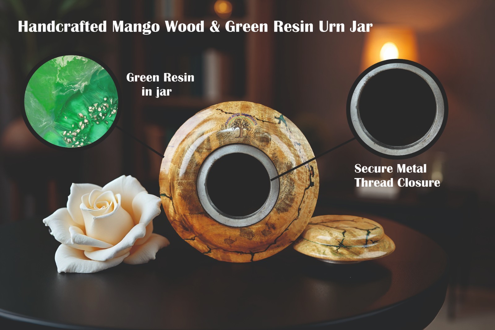 Wooden Urn for Human Ashes Adult Male Female | Cremation Urn Box Keepsake