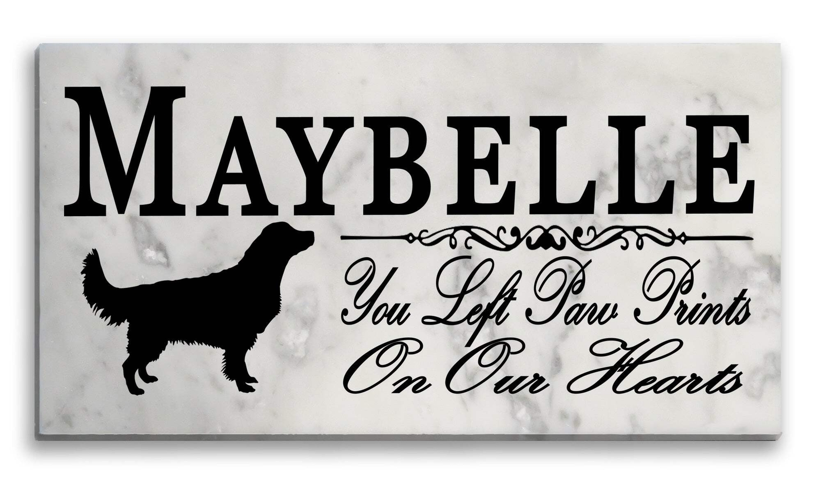 Golden Retriever Memorial Stone Personalized Dog Garden Rock Grave Marker Outdoo