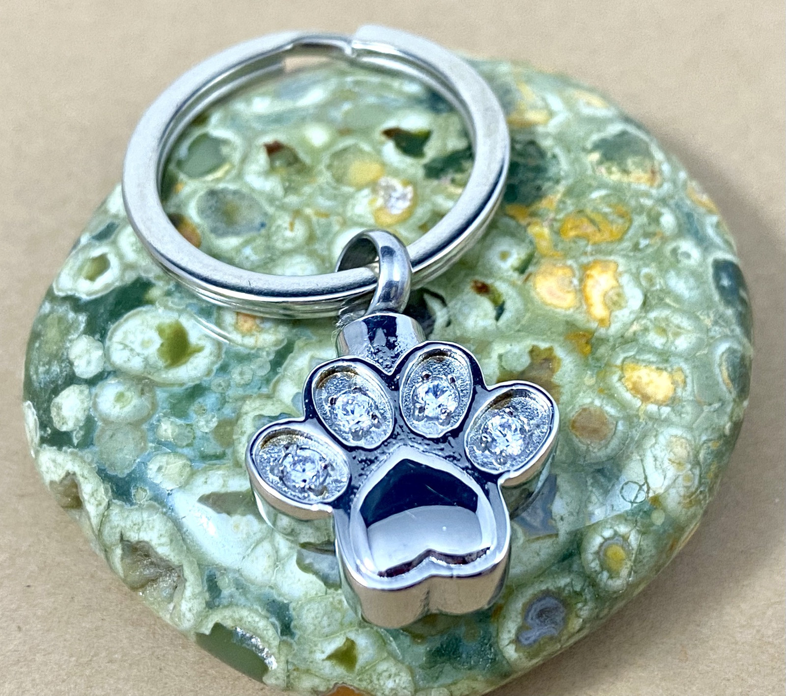 Pet Cremation Jewelry Necklace Pendant Urn Holds Ash Paw Print Dog Cat Memorial