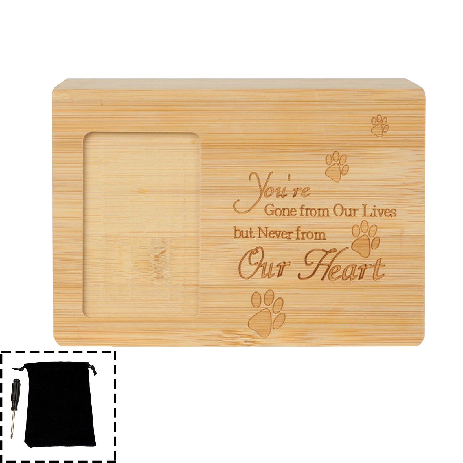 Pet Memorial Urns for Dog or Cat Memory Box with Photo Frame Pet Cremation Urns