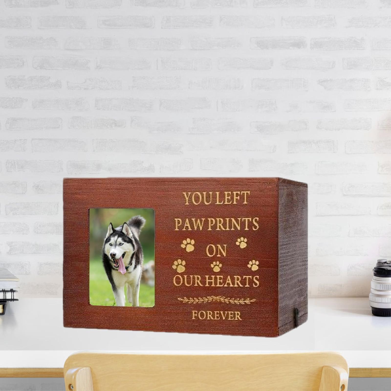 Wooden Pet Urn Keepsake Memory Box Comforting Resting Place Souvenir Remembrance