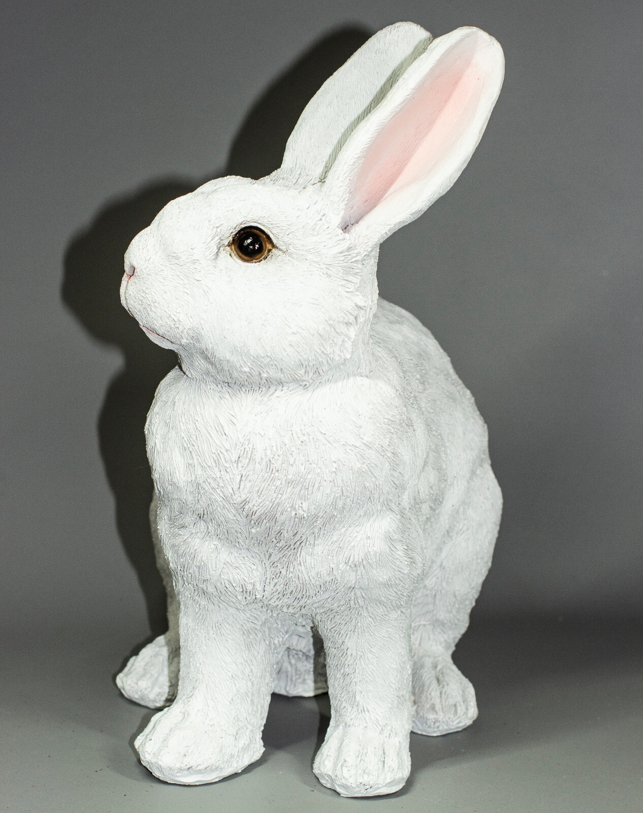White Rabbit Urn Bunny Memorial Sculpture Pet Grave Decor Funeral Figurine Large