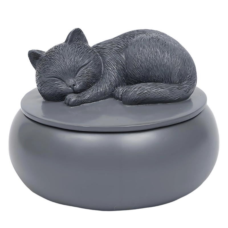 Resin Sleep Cats Urn For Ashes Pet Memorial Statue Outdoor Indoor Decorative