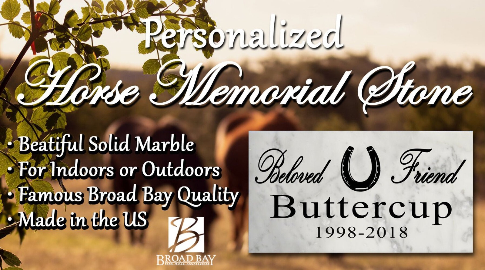 Horse Memorial Stone Equine Horseshoe Personalized Garden Marker Grave Marker fo
