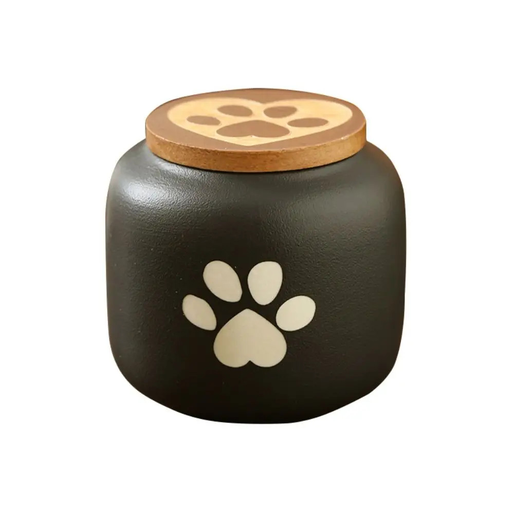 Cute Ceramic Pet Urn Memorial Ashes Box with Lid Moisture Proof