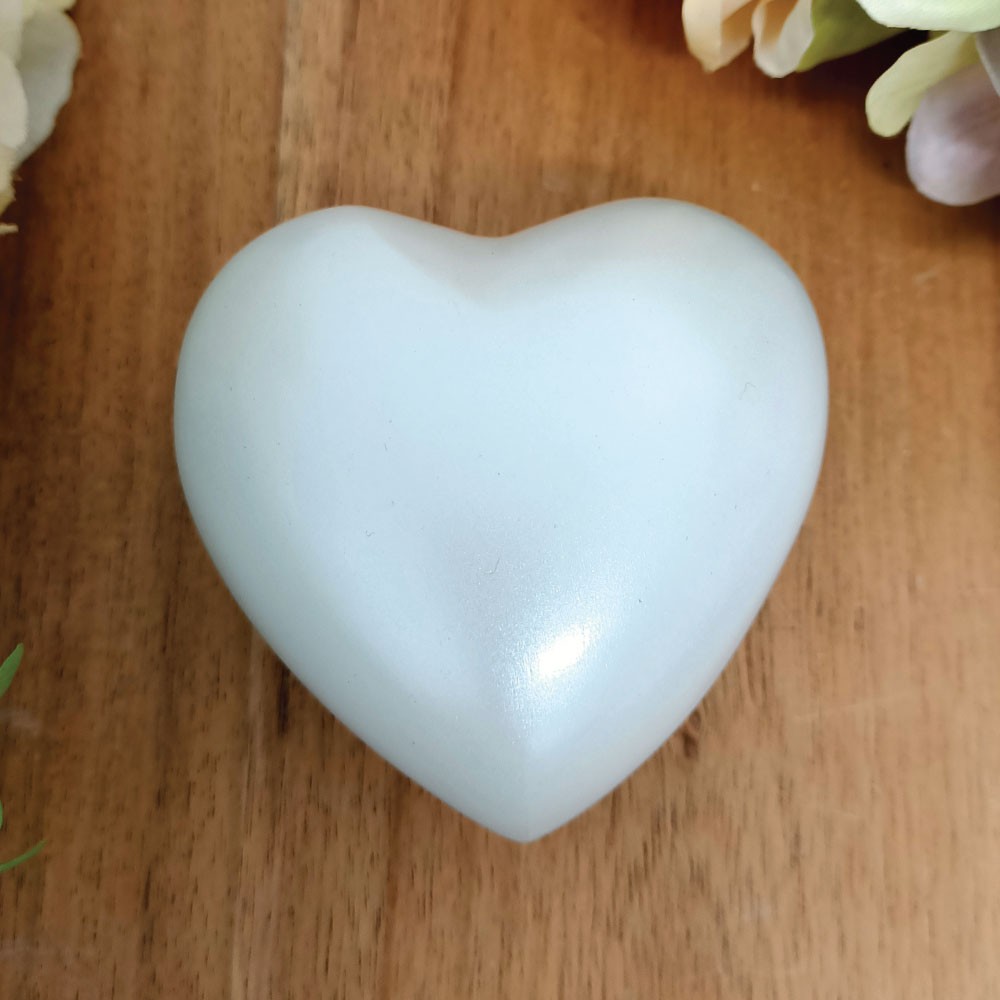 Dog, Cat, Pet Memorial keepsake Urn For Ashes Pearl White Heart