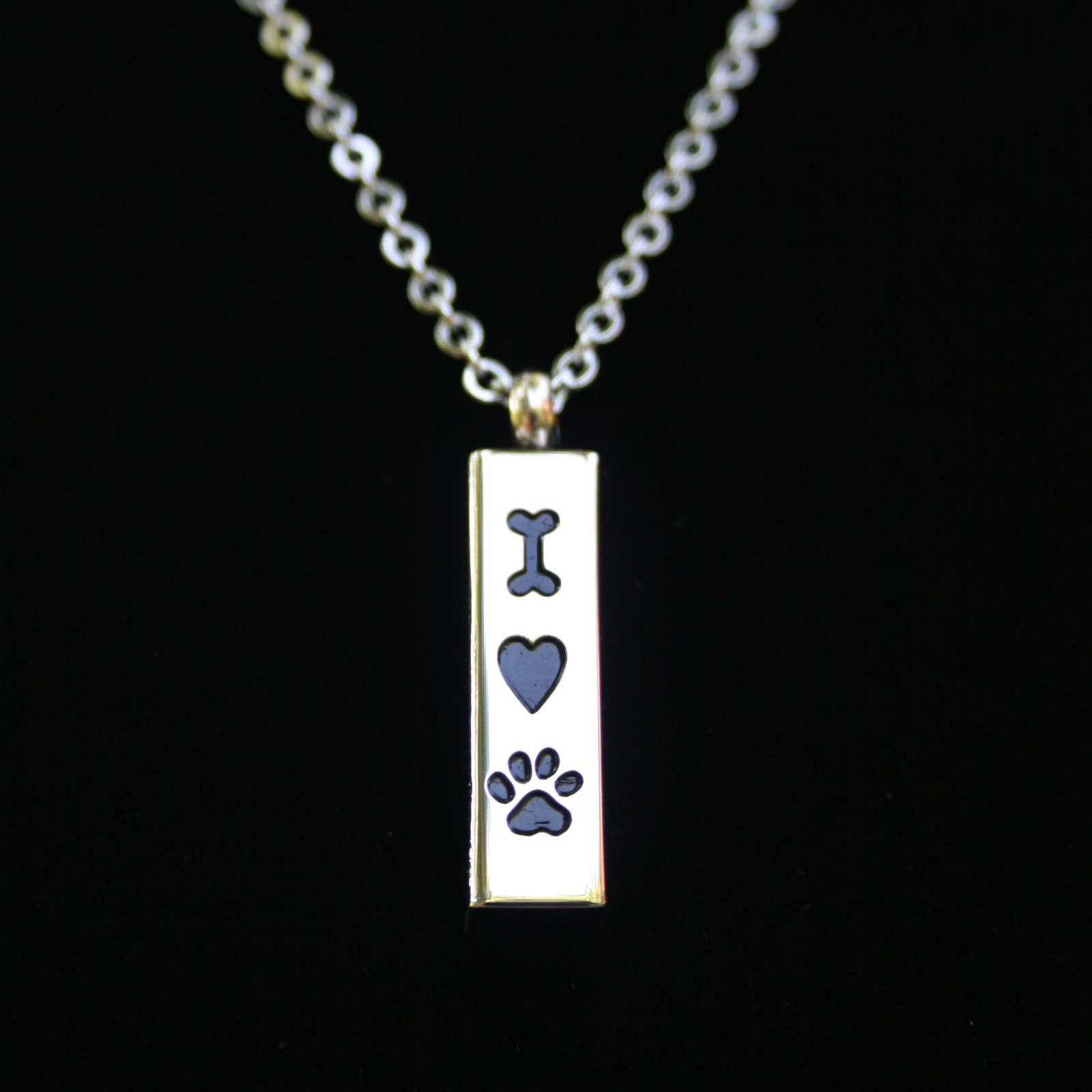 Pet Cremation Jewelry Pendant Urn Necklace for Ashes Dog Bone Heart Paw Print