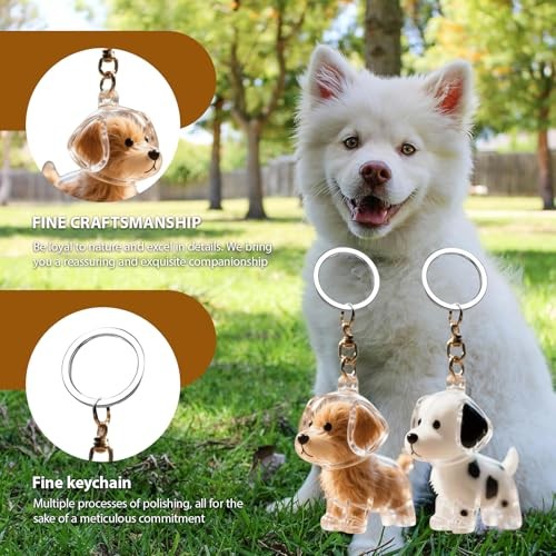 Pet Memorial Keychain Refillable Hair Locket Charm for Grieving or Celebrating