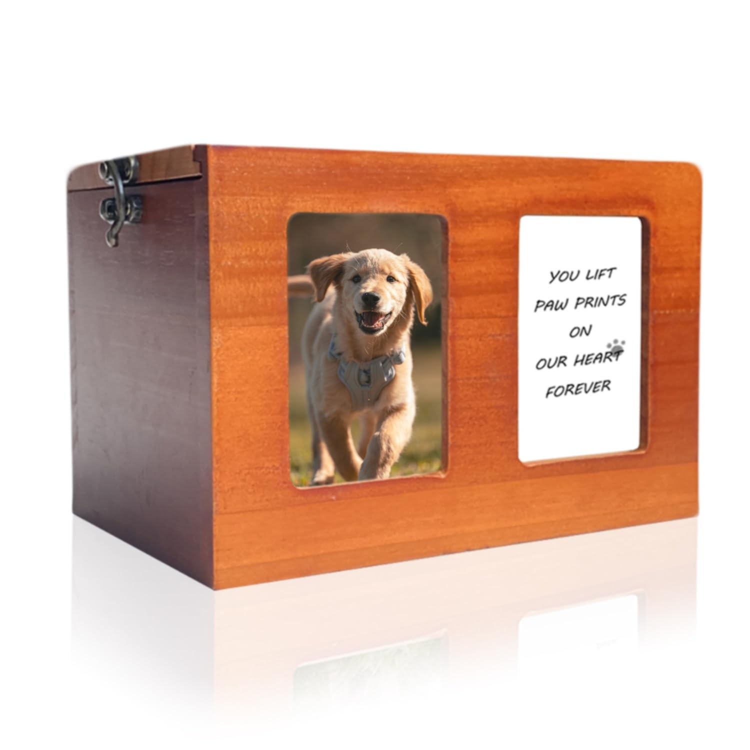 Pet Urns Dog Cremation With Photo Frame Wooden Box For Ashes Memory Box