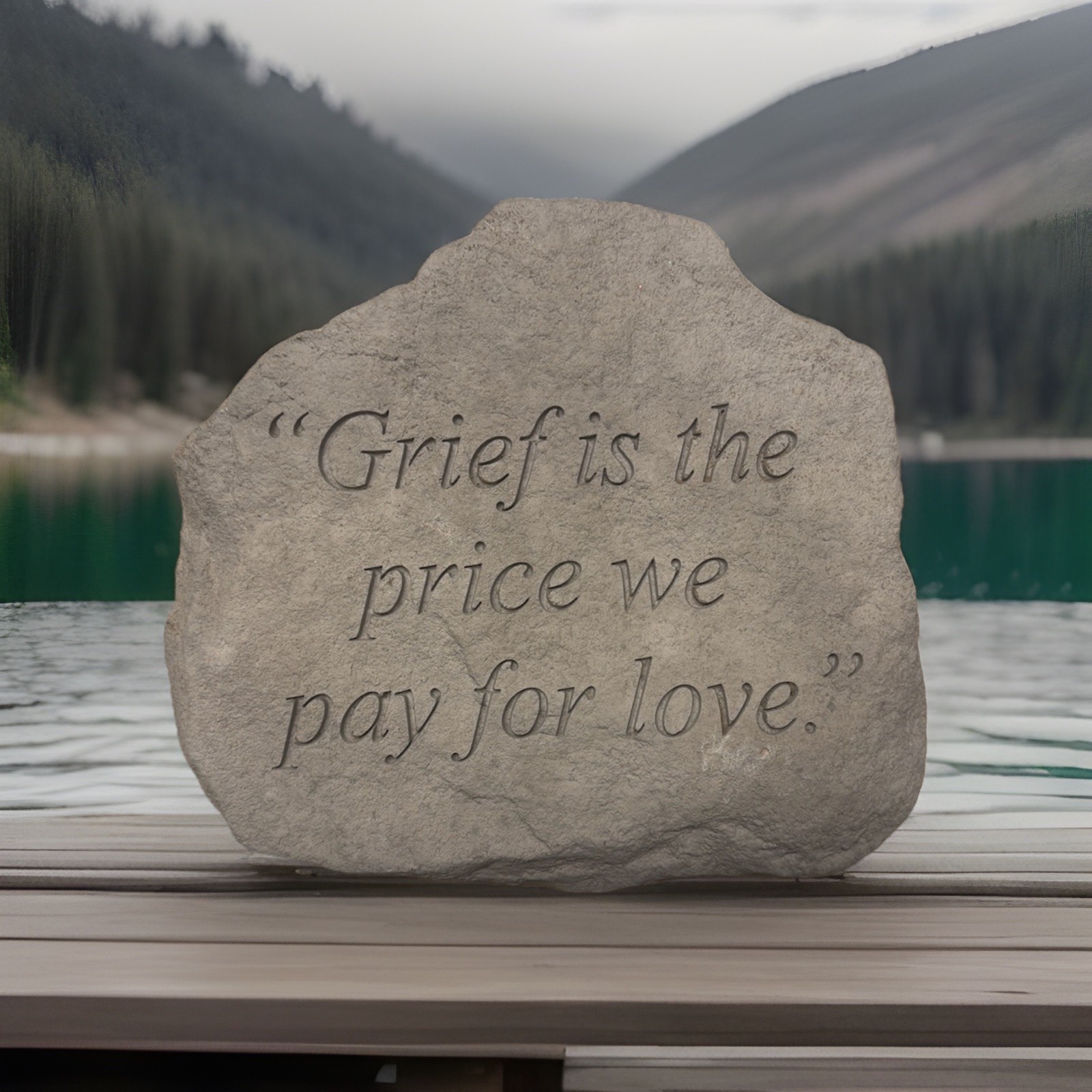Kay Berry Engraved Memorial Plaque Marker Grief is the Price We Pay for Love